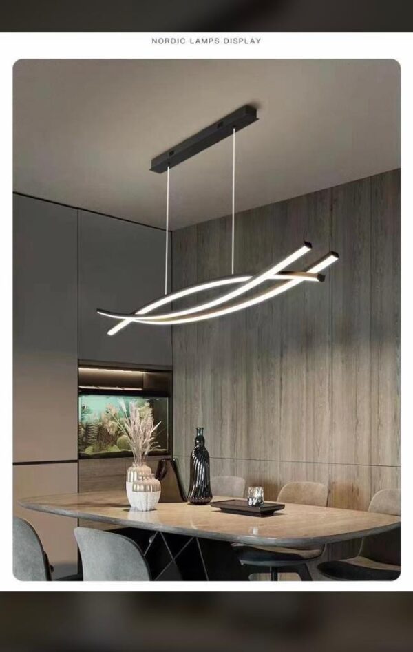 Modern Wave LED Pendant