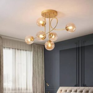 Glass Sphere Flush Mount