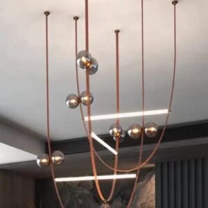 Artistic Linear Sphere Pendant