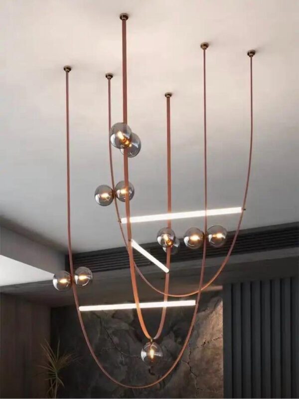 Artistic Linear Sphere Pendant