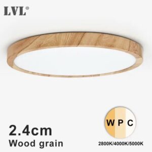 Ultra-Thin Wood Grain LED Ceiling Light