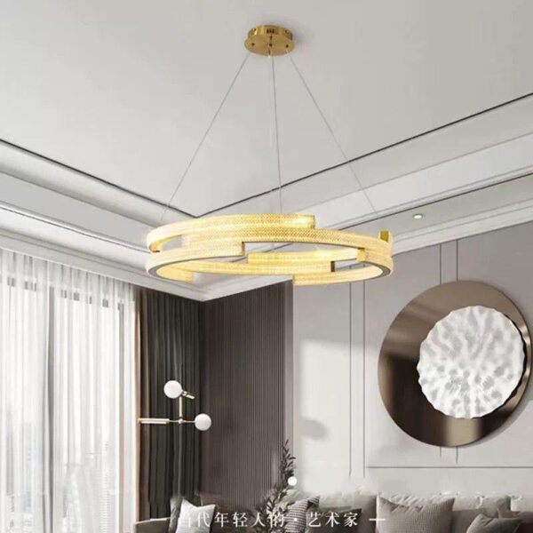 Golden Sphere Chandelier