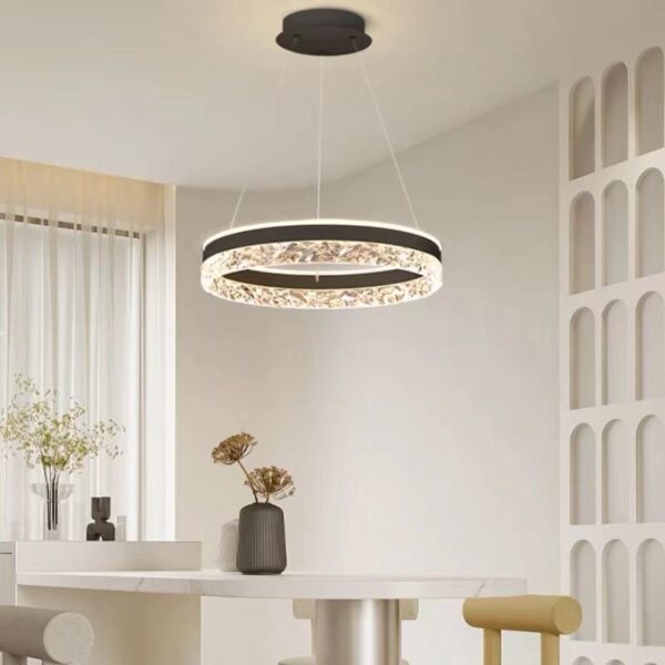 Crystal Ring LED Chandelier
